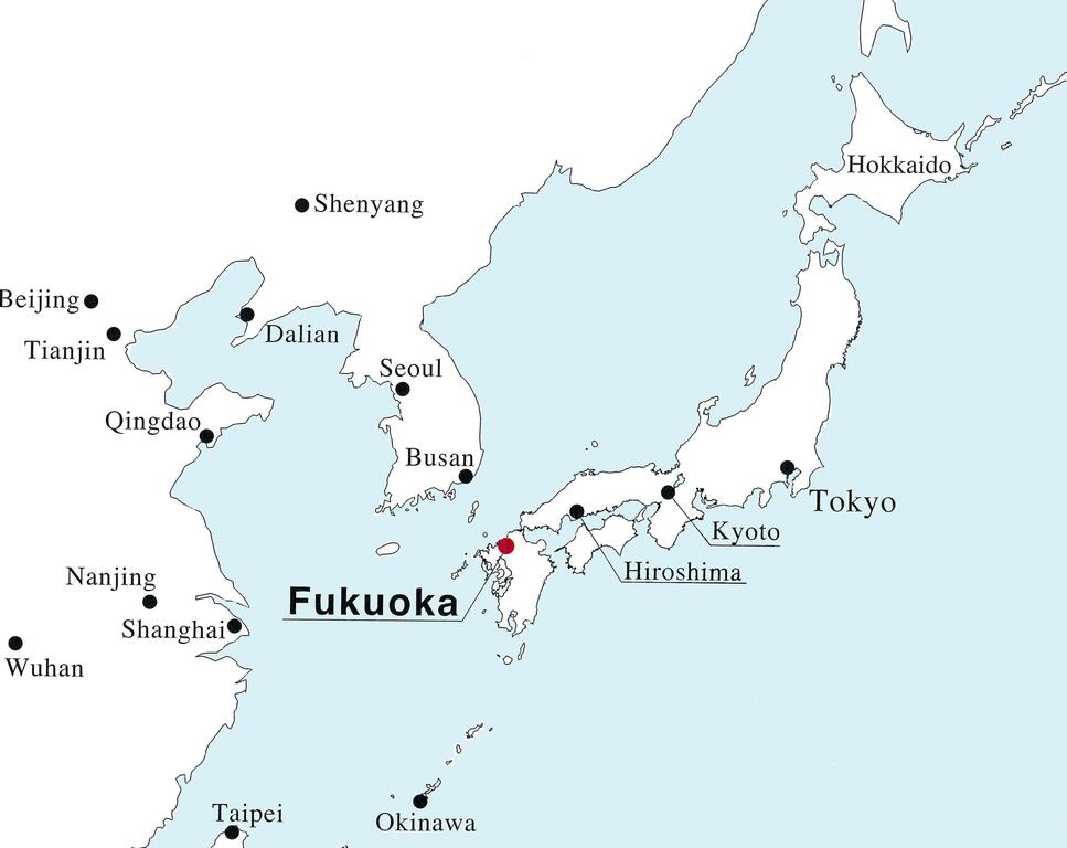 日本九州-福冈地图