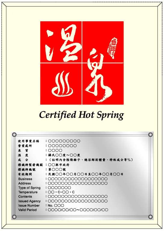 溫泉標章-示意