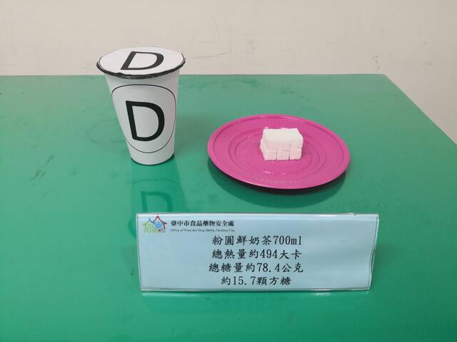 粉圆鲜奶茶700ml总糖量约784公克