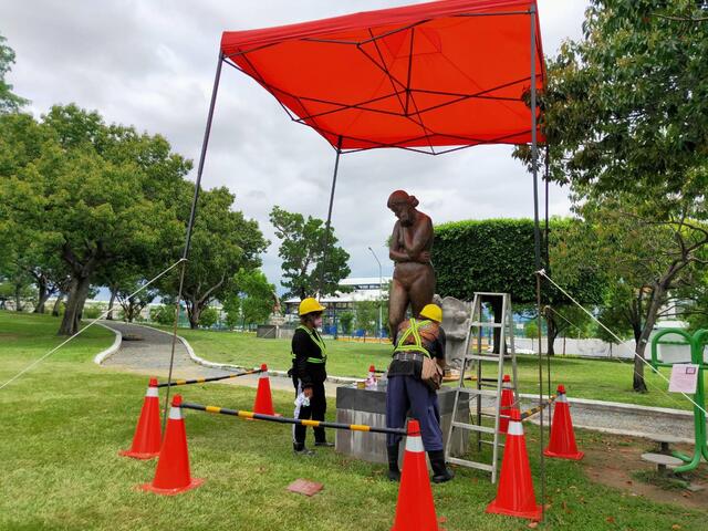 豐樂公園雕塑品啟動維護-預計8月底完成