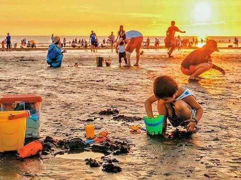 大安濱海夕陽