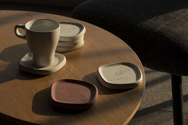 4寶熊漁樂碼頭利用蚵殼再生杯墊