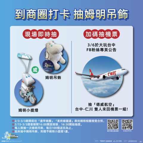 到商圈打卡-抽姆明吊饰-活动起跑