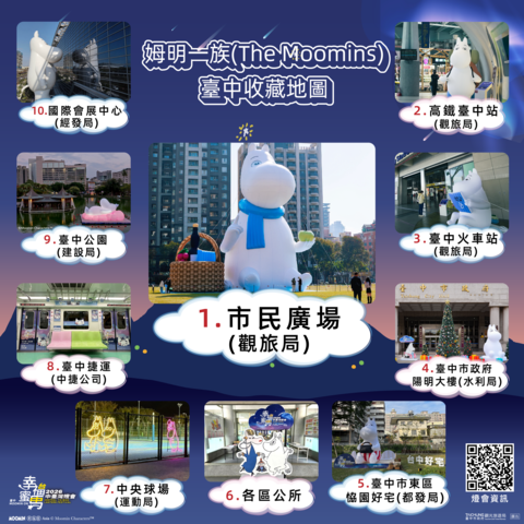 姆明一族台中收藏地圖