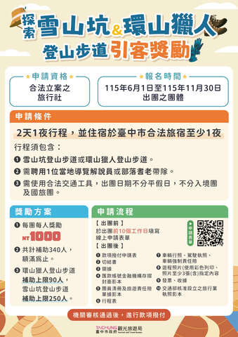 登山推廣引客獎勵