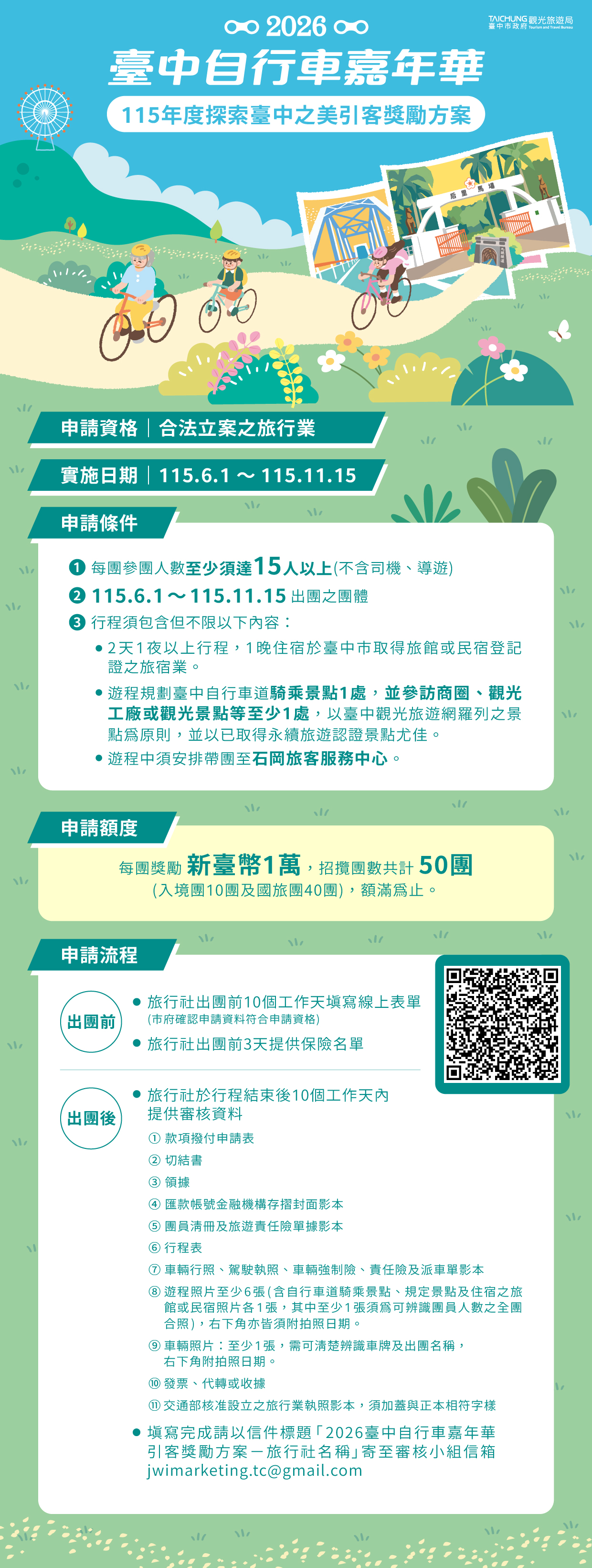 自行车嘉年华 引客奖励图卡