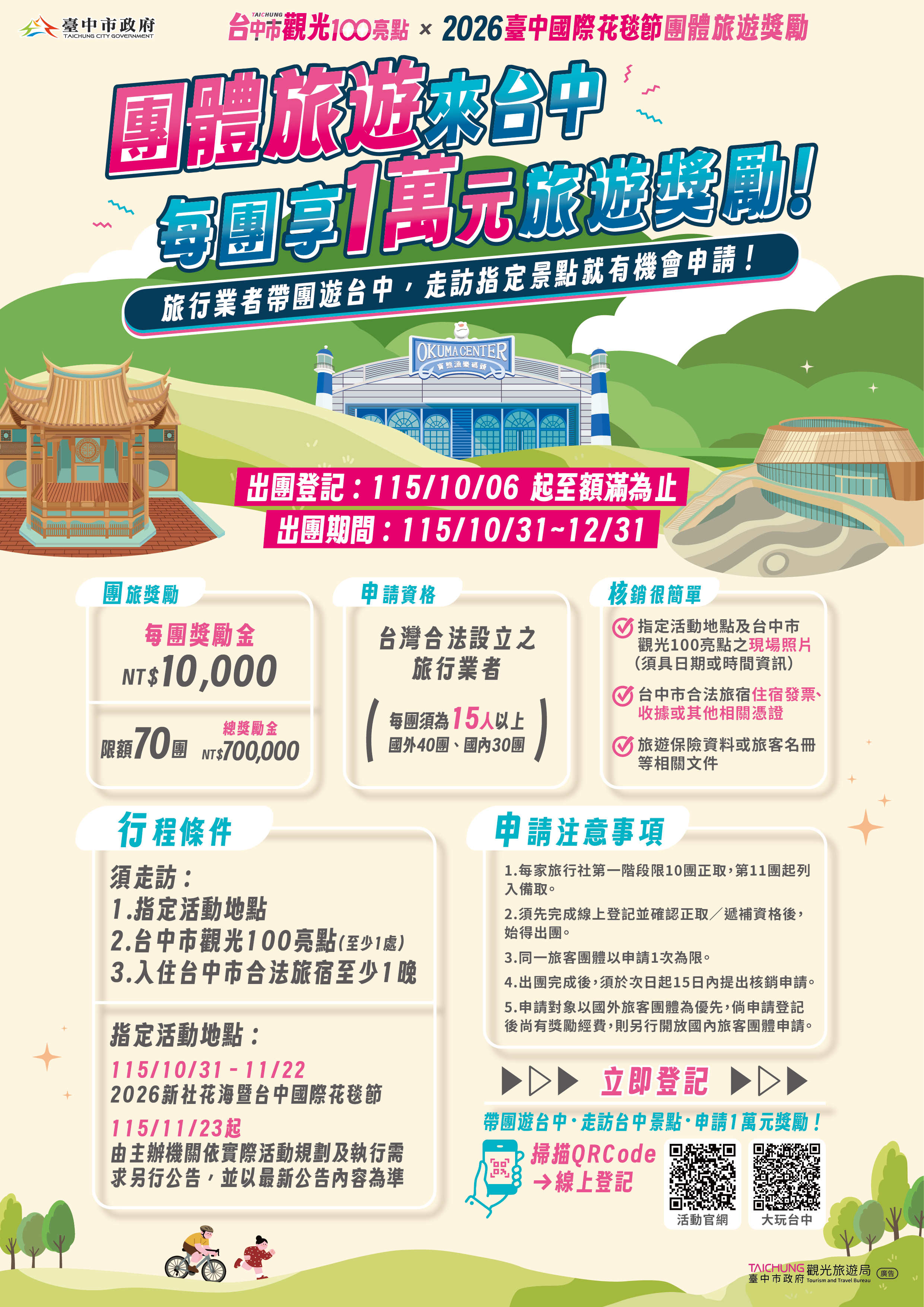 臺中觀光100點臺中國際花毯節獎勵