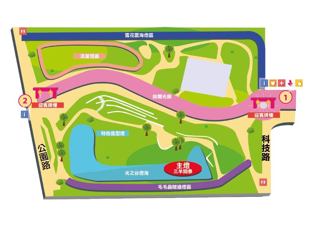 大里文創聚落燈區地圖